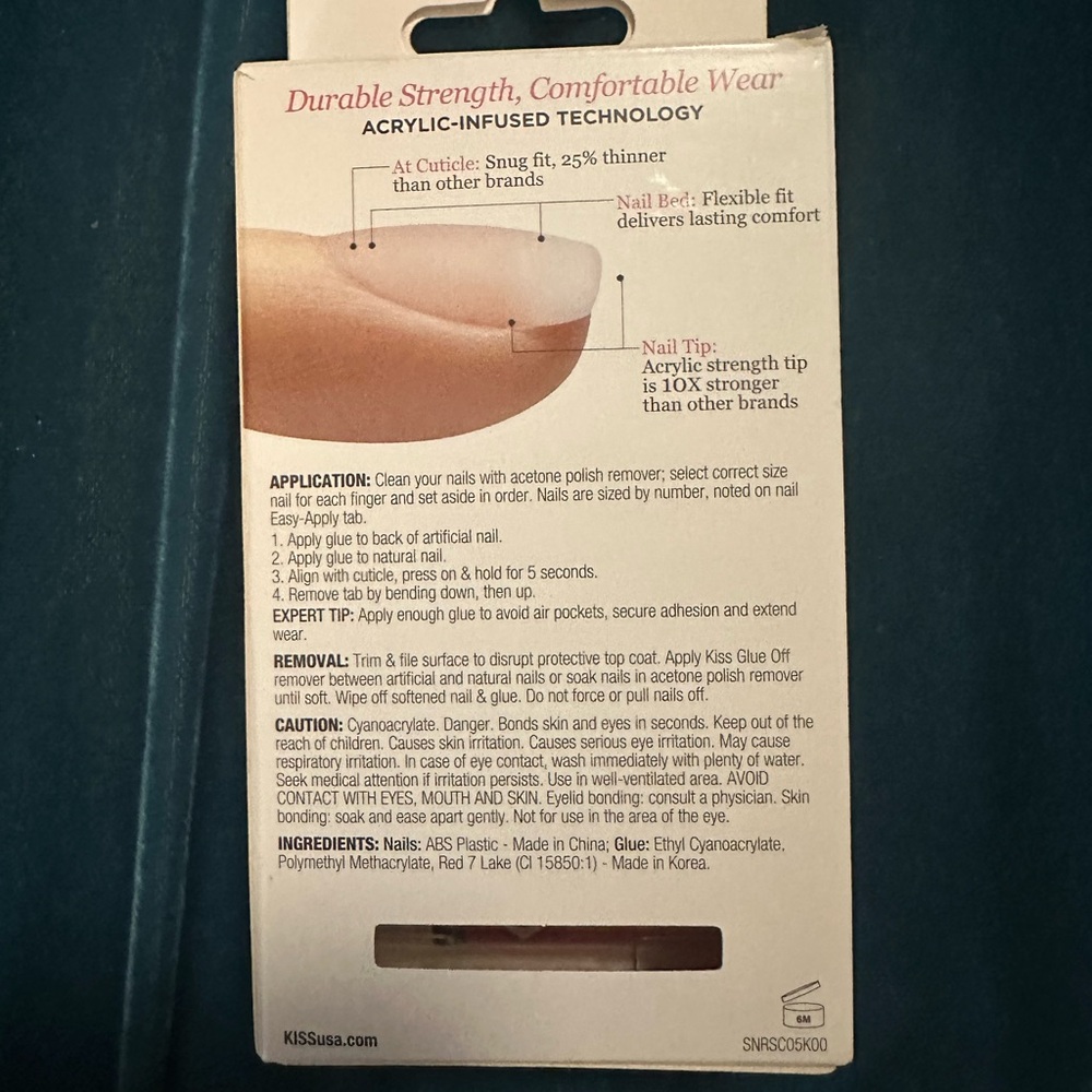 FREE WITH PURCHASE $10 or more! Kiss Salon Acrylic Natural Press-On Nails - Picture 2 of 4